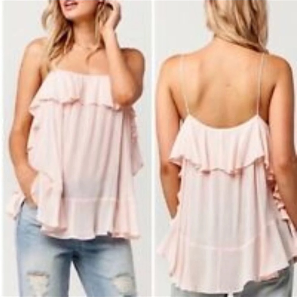 Free People Cascade Ruffle Top